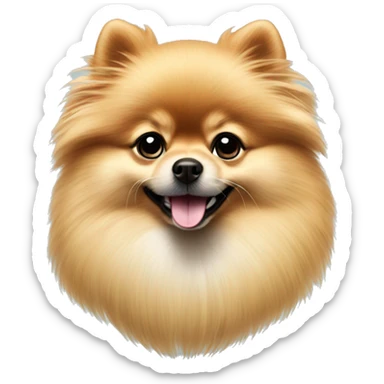 Pomeranian hibiscus  sticker