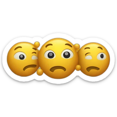 Chat, jouant avec trois balles sticker