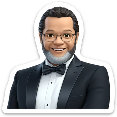 dapper smile in formal attire sticker