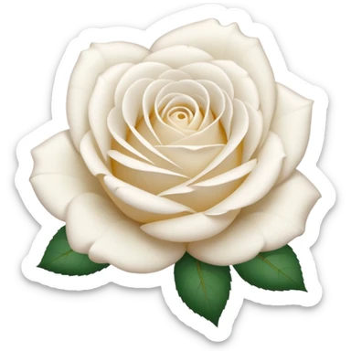 white rose, without green leaves, just flower sticker