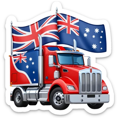 Kenworth Truck  with australian flag decal sticker