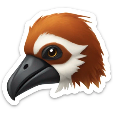 Pelican and a red panda sticker