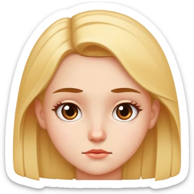 Girl side eyeing sticker