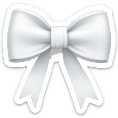 white bow sticker