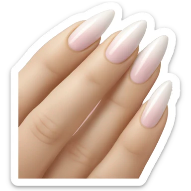 almond french nails sticker