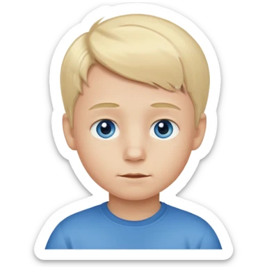 Niño pequeño muy rubio claro sticker