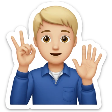 Frat boy flicking his hand up and down sticker