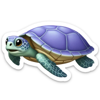 Lavender sea turtle sticker