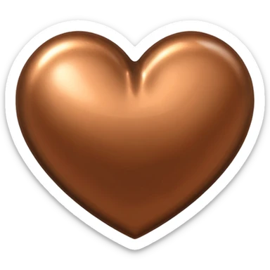bronze heart sticker