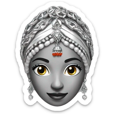 silver jhumka sticker
