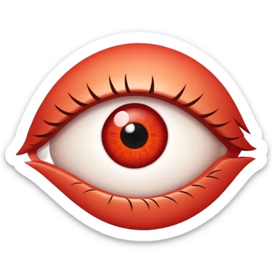 Eye tweaking out like it’s blinking but annoyed sticker