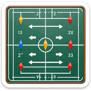 amercian football playbook formation sticker
