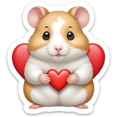 Hamster qui fait un cœur coréen sticker