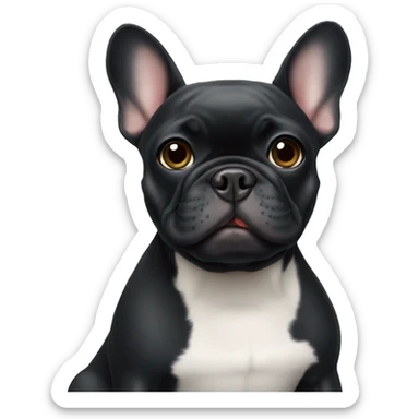 black french bulldog sticker