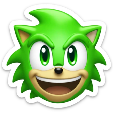 sonic green sticker
