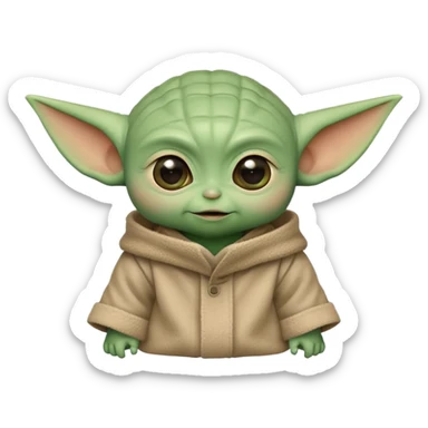Head of baby Yoda sticker