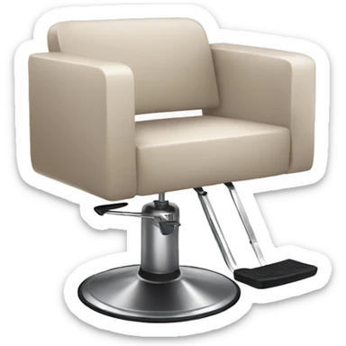 Cute modern neutral colored Salon chair  sticker