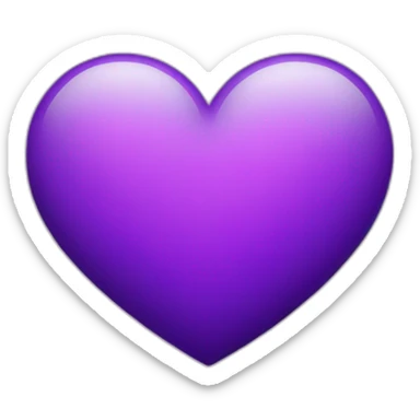 A pixelated purple heart sticker
