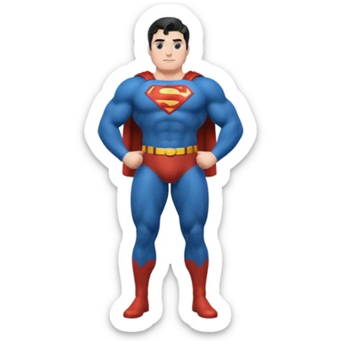 superman but thick thighs, big bubble butt sticker