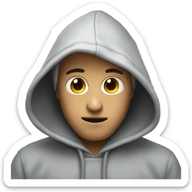 a mysterious guy in hoodie that coverd up his face sticker