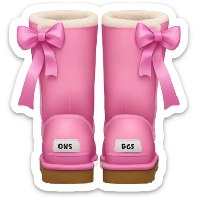 pink uggs with bow sticker