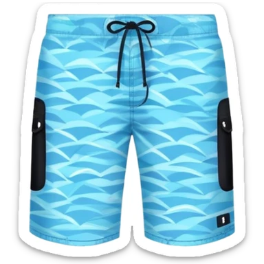 swim trunks style bermuda shorts and separate sunglasses together in one composition sticker