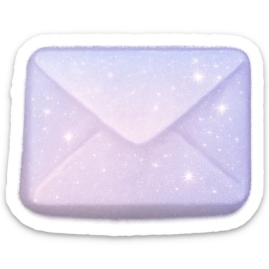 sparkling envelope, soft and dreamy sticker