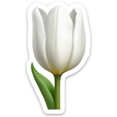 white tulip sticker