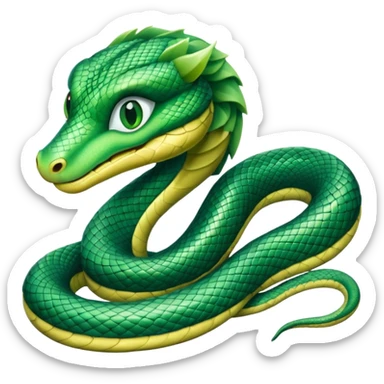 serpent green aqua sticker