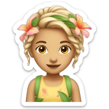 cute summer girl sticker