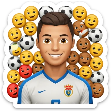 Cristiano Ronaldo football emojis sticker