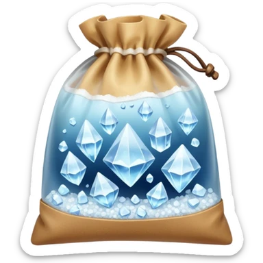 Salt shards in a small bag sticker