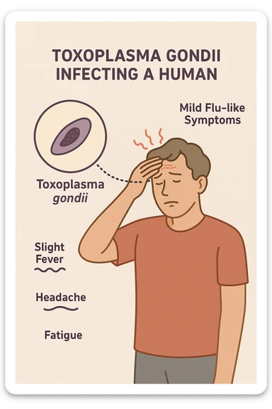Toxoplasma gondii, infetta uomo ha sintomi solo di lieve influenza sticker