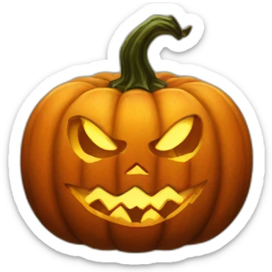 evil scary pumpkin sticker