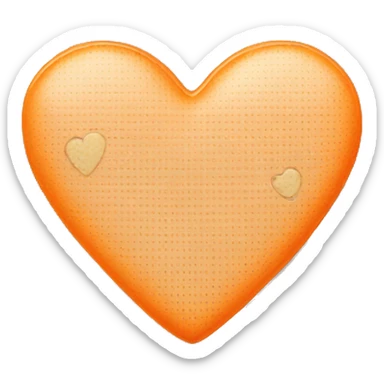 light orange heart with band-aid sticker
