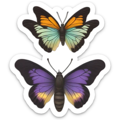 A butterfly eat sticker