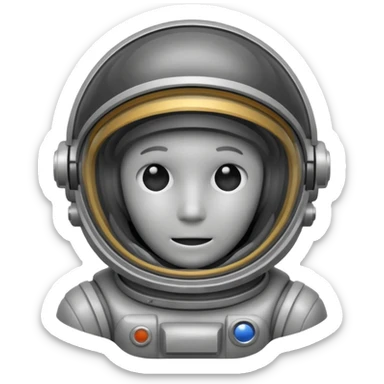 empty dark grey astronaut helmet sticker