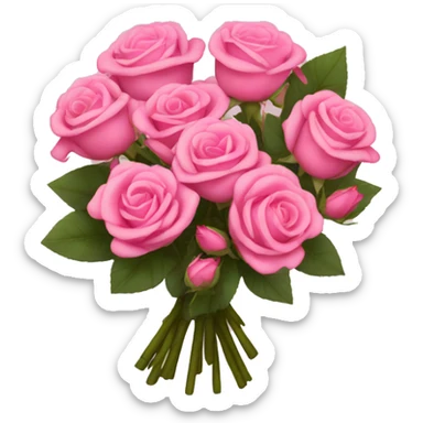 Pink bouquet of roses sticker