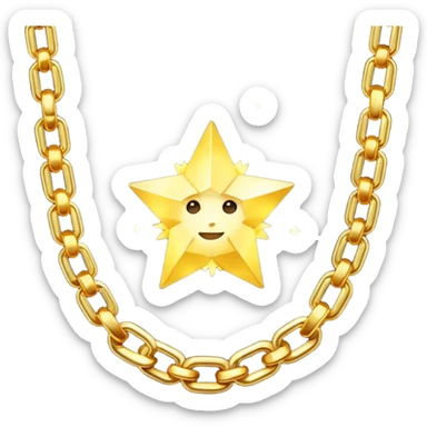 fantasy magic heavenly golden chains low poly sticker