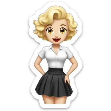 Marylin Monroe tight skirt sticker