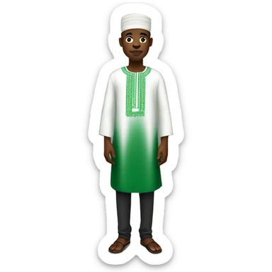 nigerian man wearing nigerian traditional clothing sticker