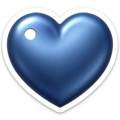 heart with a metallic indigo finish sticker