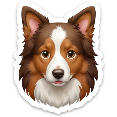 Colorful Border collie Dog, Border collie Portrait, Dog Sticker Clip art sticker