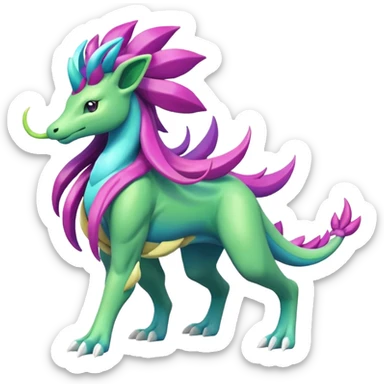 Suicune-Meganium-fusion (full body) sticker