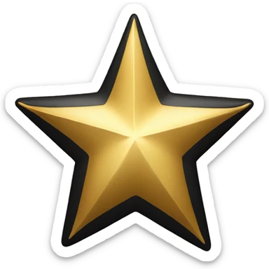 Black and gold star sticker