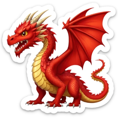 angry Dragon, full body sticker