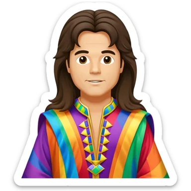 joseph and his technicolour dreamcoat movie musical donny osmond long hair sticker