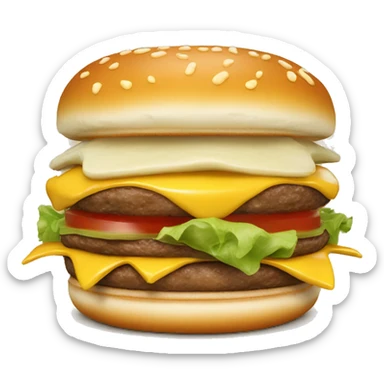 Smash burger beeng pressed by presser sticker