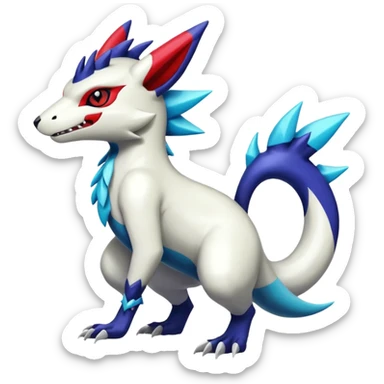 Shiny Vibrant Exotic Colorful Cool Zangoose-Salandit-Absol-fusion sticker