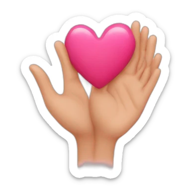 Emojis coeur avec les mains qui font un coeur sticker